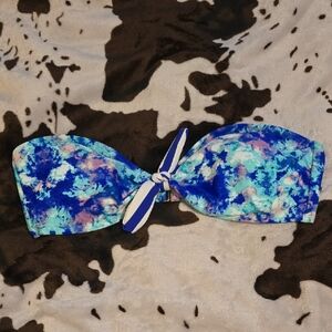 Arizona Jean Company Blue Tie-Dye Bikini Top